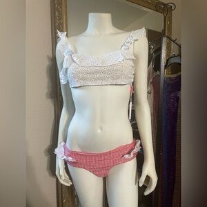 Lolli Bikini Bottom Red Gingham Bikini New with Tags!
